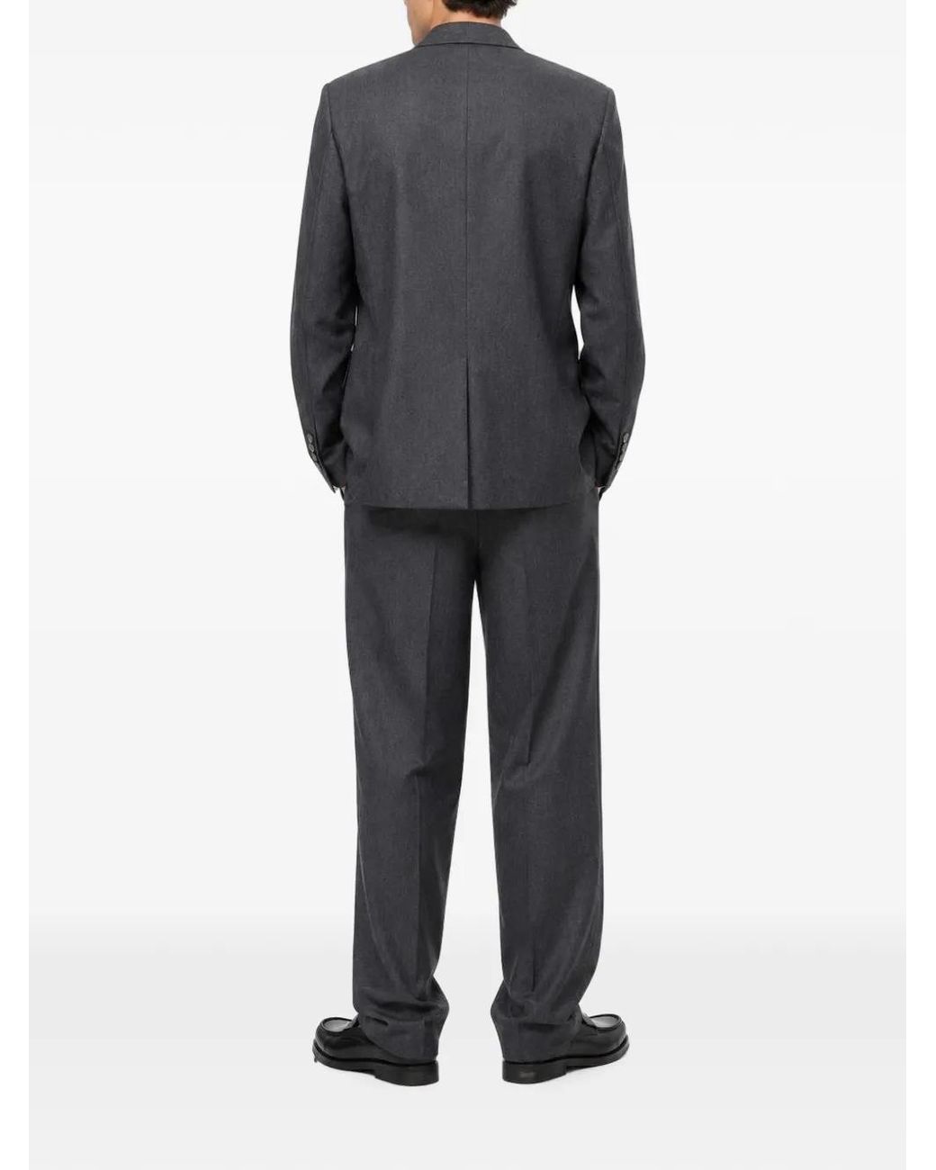 Anips Gray Double-Breasted Pinstripe Jacket for men