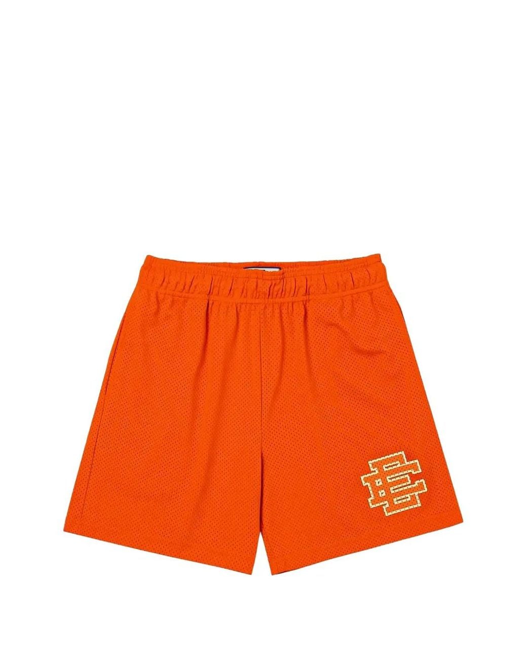 Eric Emanuel Orange Basic Logo-Print Shorts for men