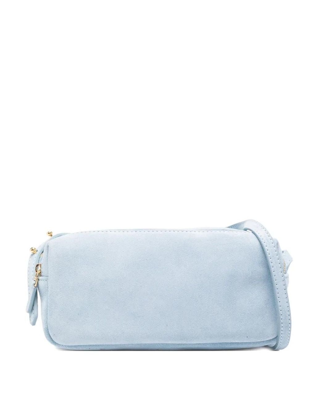 Elleme Blue Mini Trousse Double-Zip Cross Body Bag