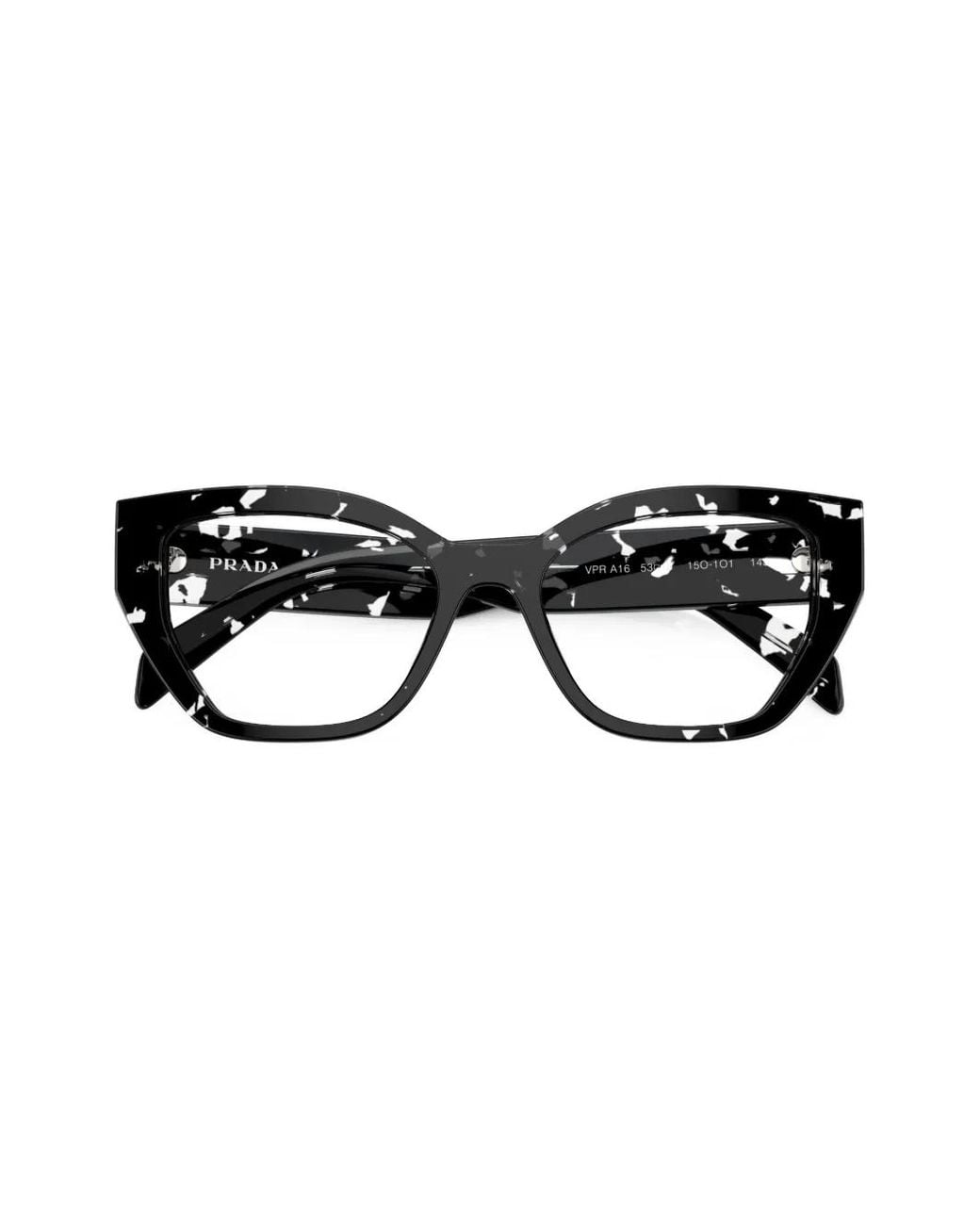 Prada Brown Tortoiseshell Geometric-Frame Glasses