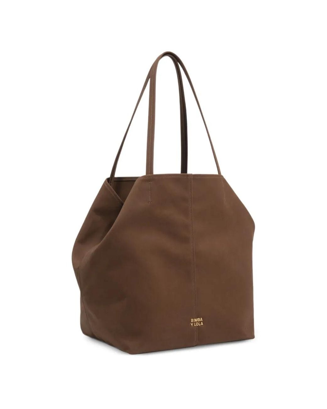 Bimba Y Lola Brown Grand Sac À Main En Coton Kaki Foncé