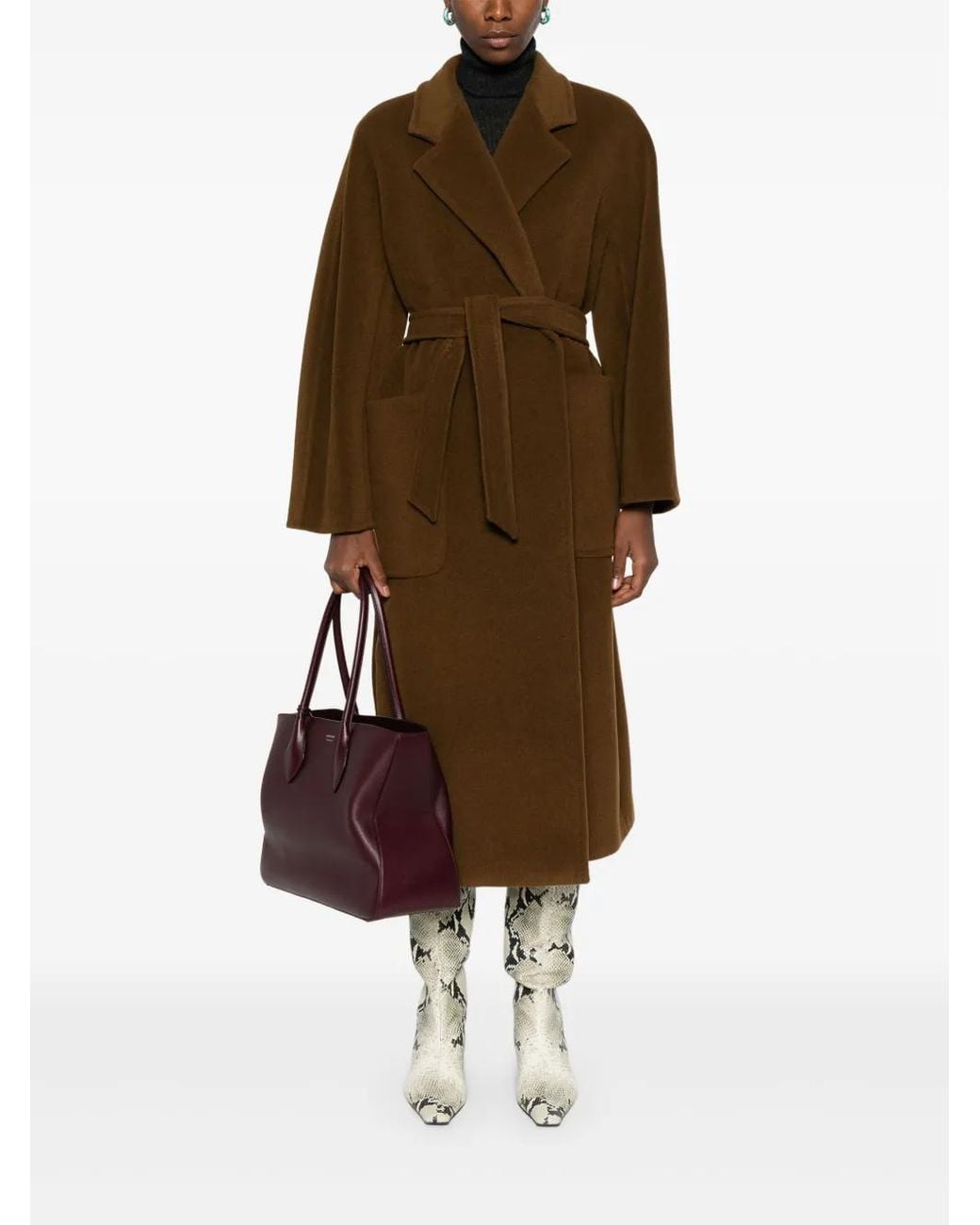 Max Mara Natural Wool Long Coat
