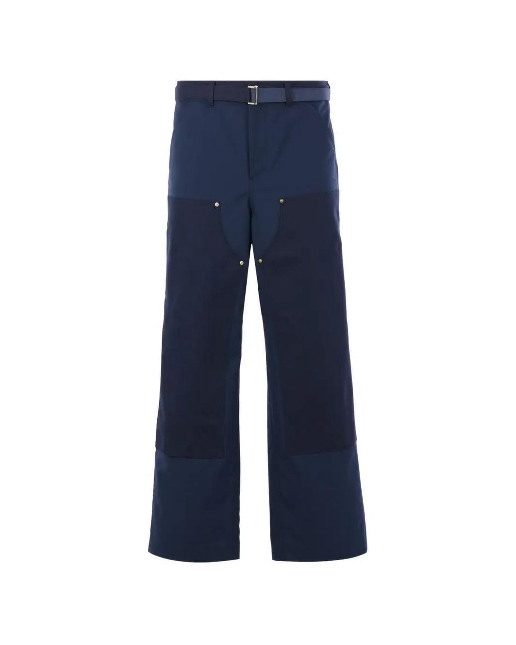 Sacai Blue X Carhartt Wip Belt Loop Patch Trousers