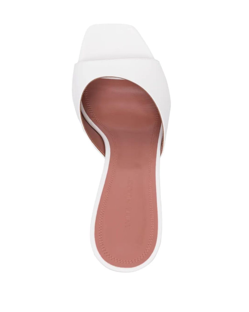 AMINA MUADDI White Lupita 95mm Leather Mules - Women's - Calf Leather