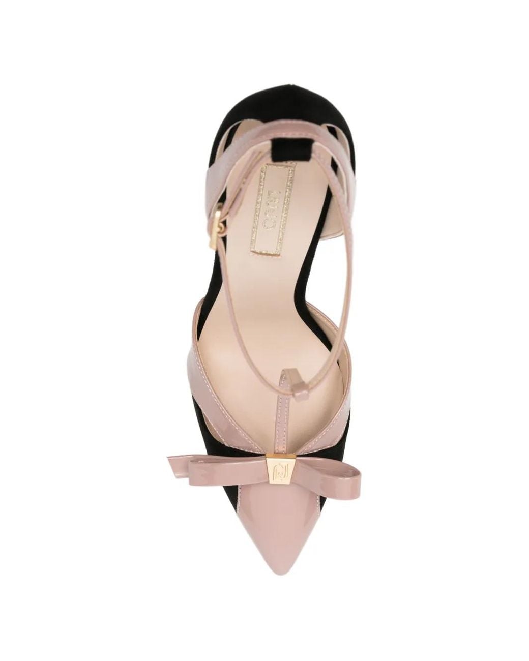 Liu Jo White Bow-Detail T-Bar Pumps