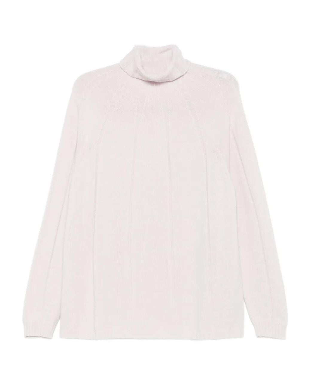 Le Tricot Perugia White Roll-Neck Sweater