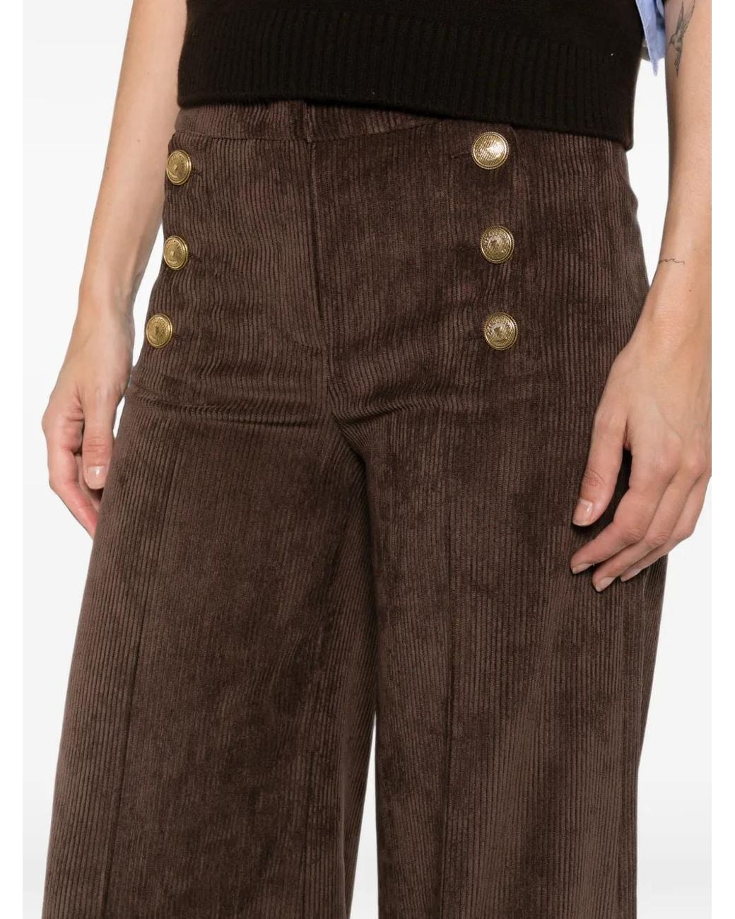 Seductive Brown Bridget Corduroy Trousers
