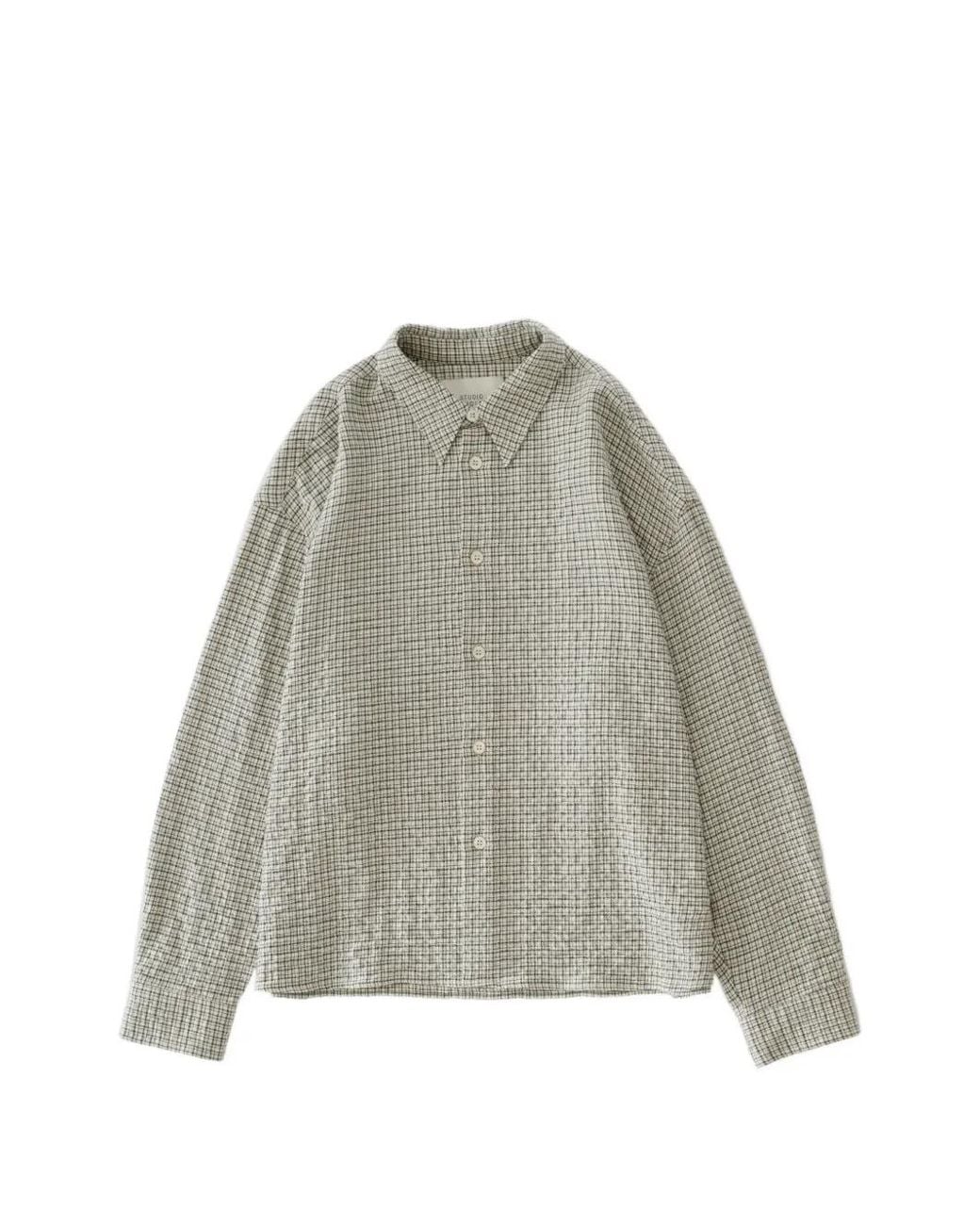 Studio Nicholson Gray Nostra Checked Shirt for men