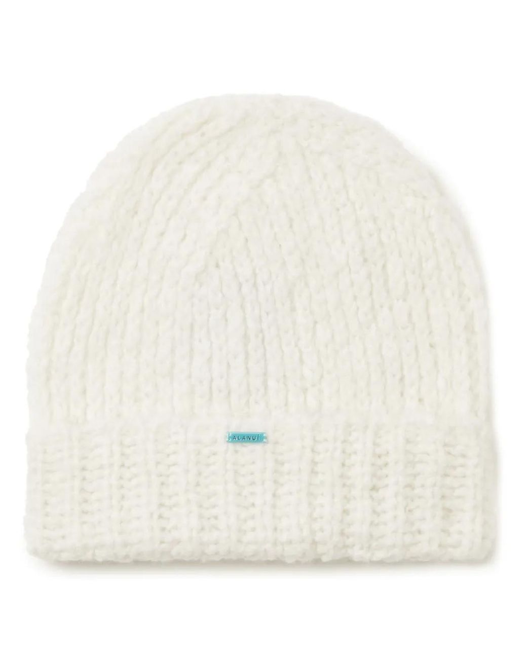 Alanui White Finest Ribbed Beanie