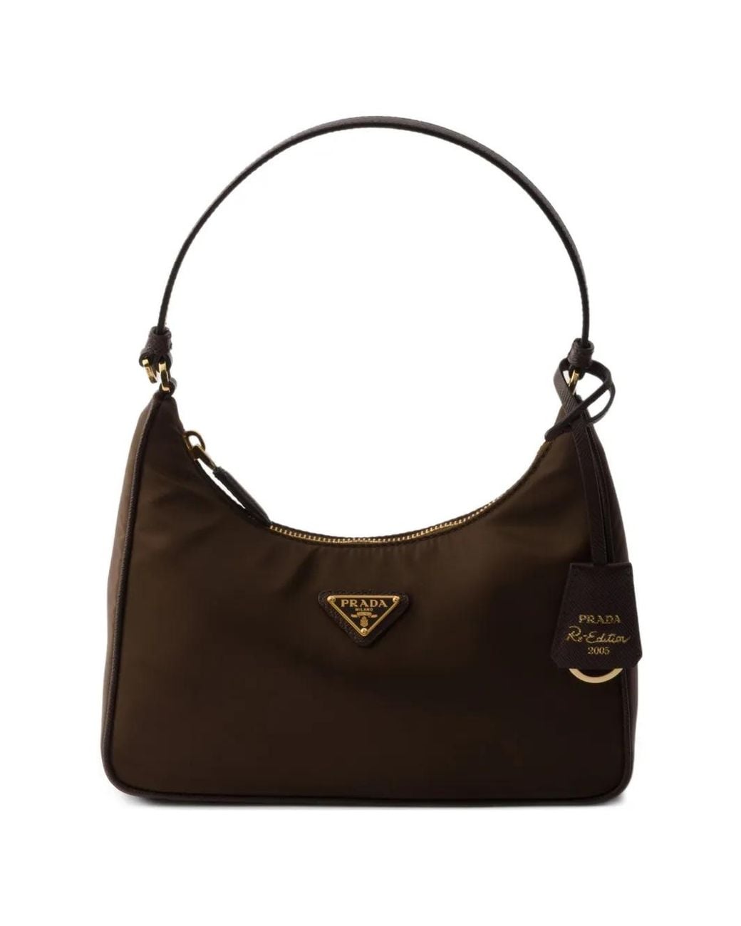 Prada Black Mini Re-Edition 2005 Logo-Detail Shoulder Bag