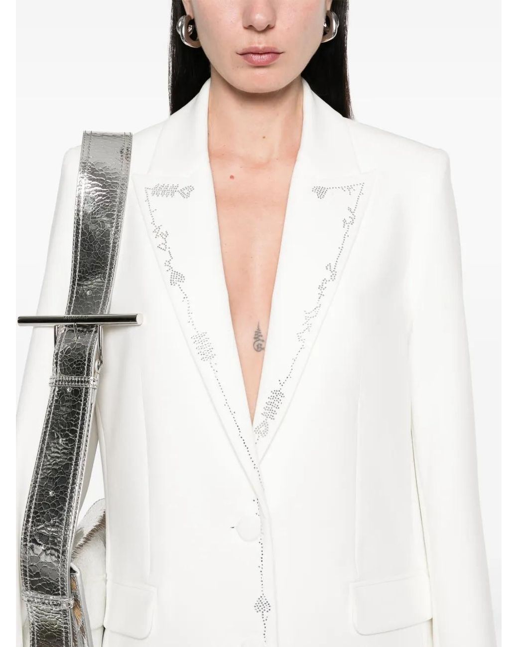 Zadig & Voltaire White Viva Strass Blazer
