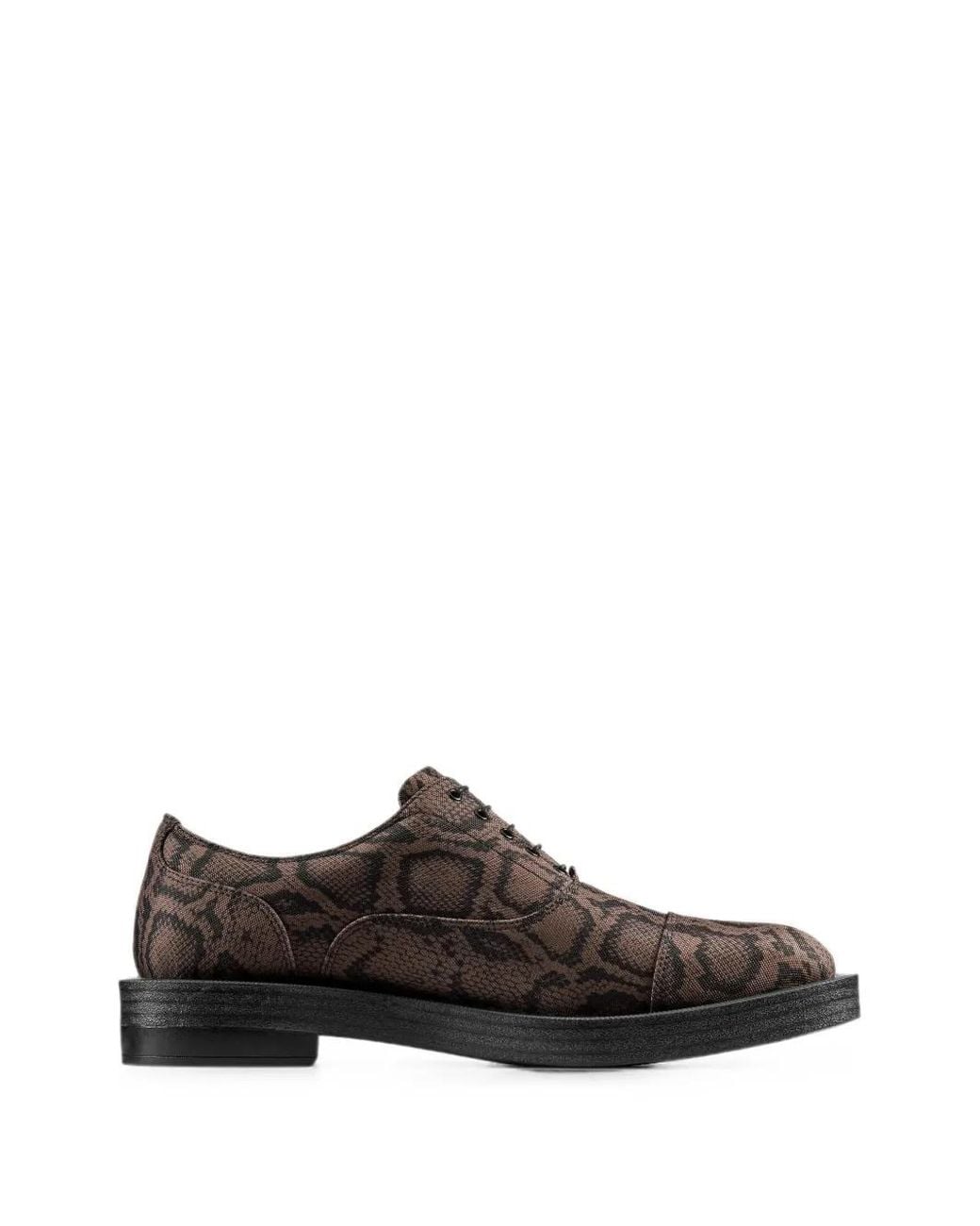 Clarks Brown Snake-Effect Oxford Shoes for men