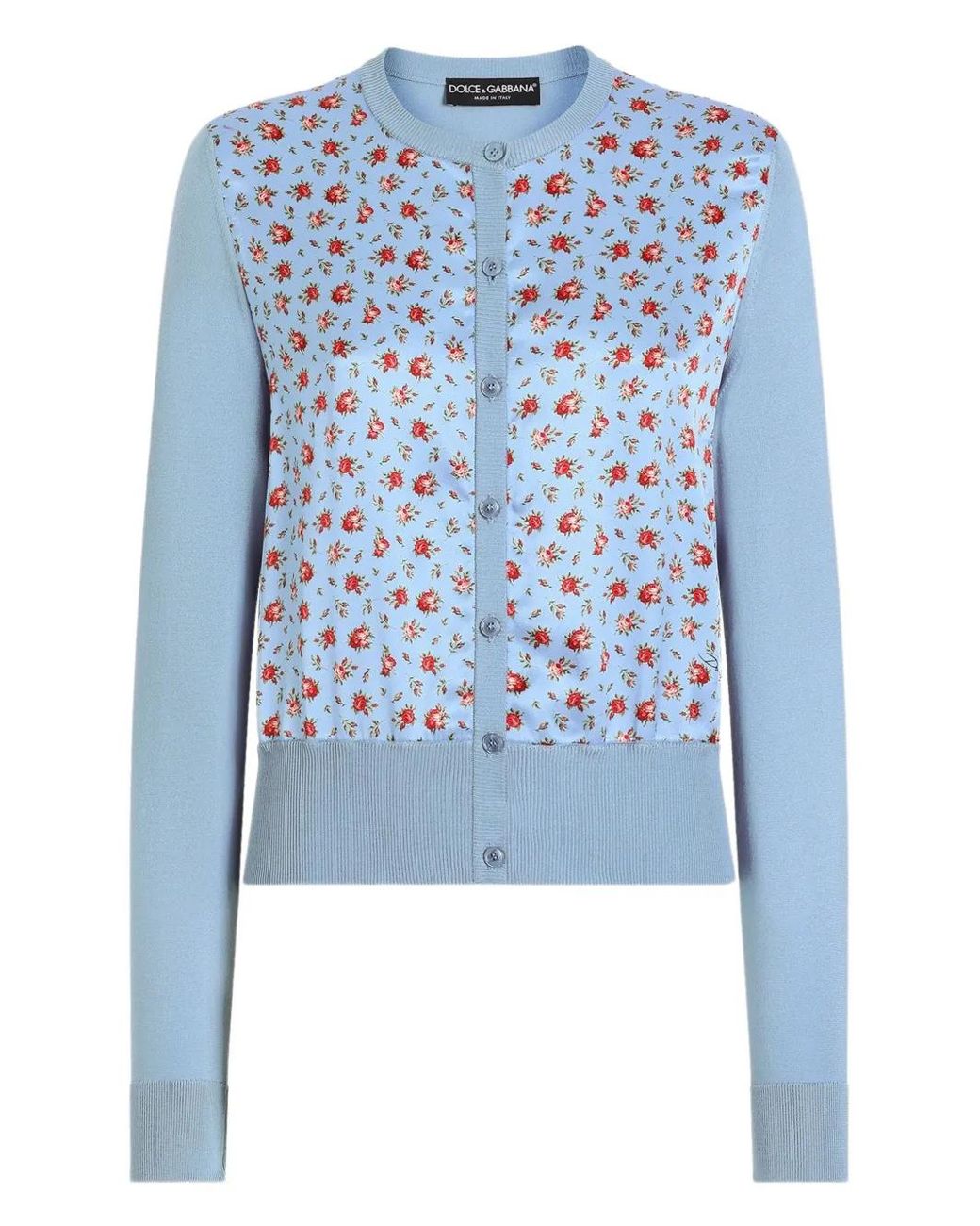 Dolce & Gabbana Blue Twill Cardigan