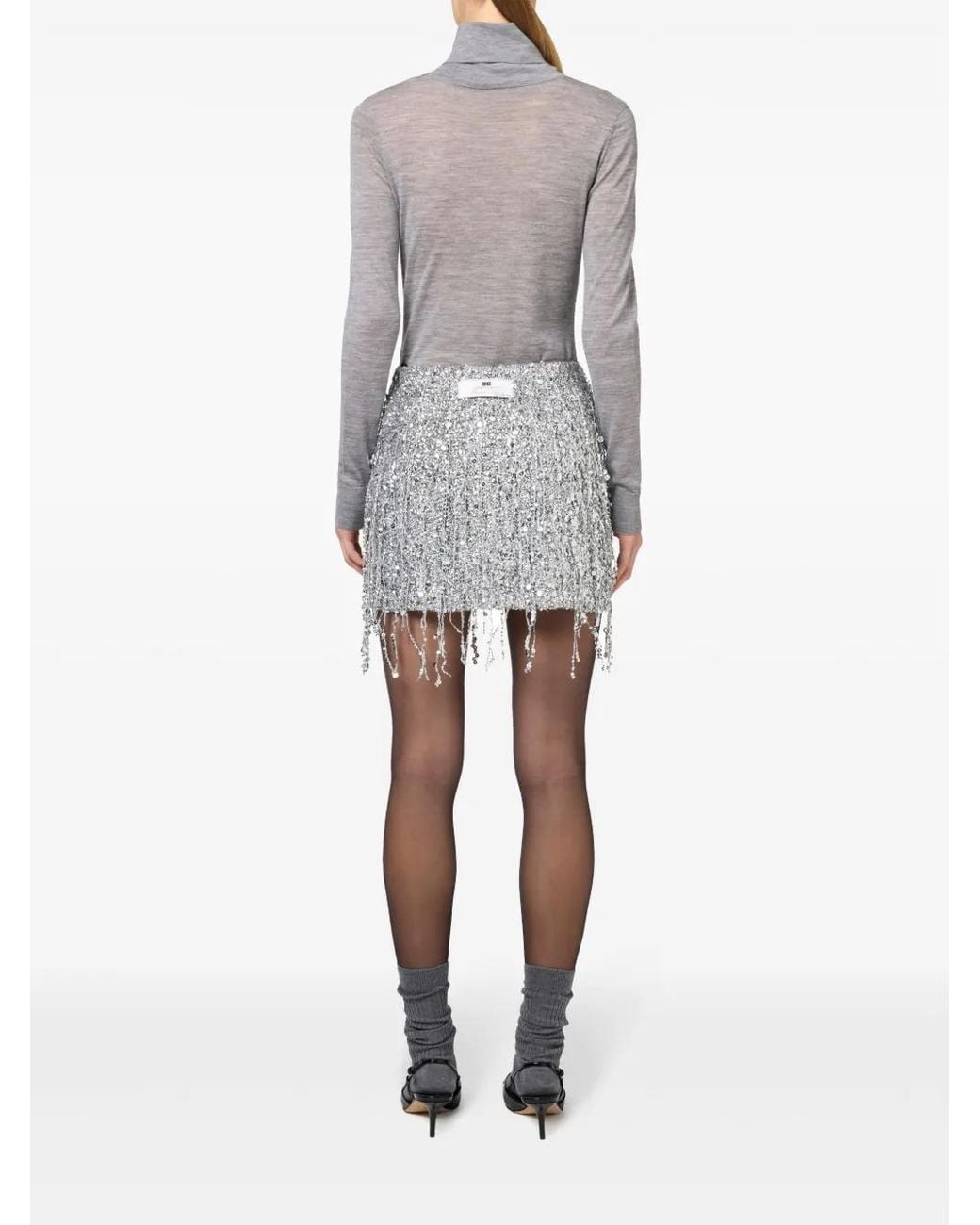 Elisabetta Franchi Gray Short Skirts