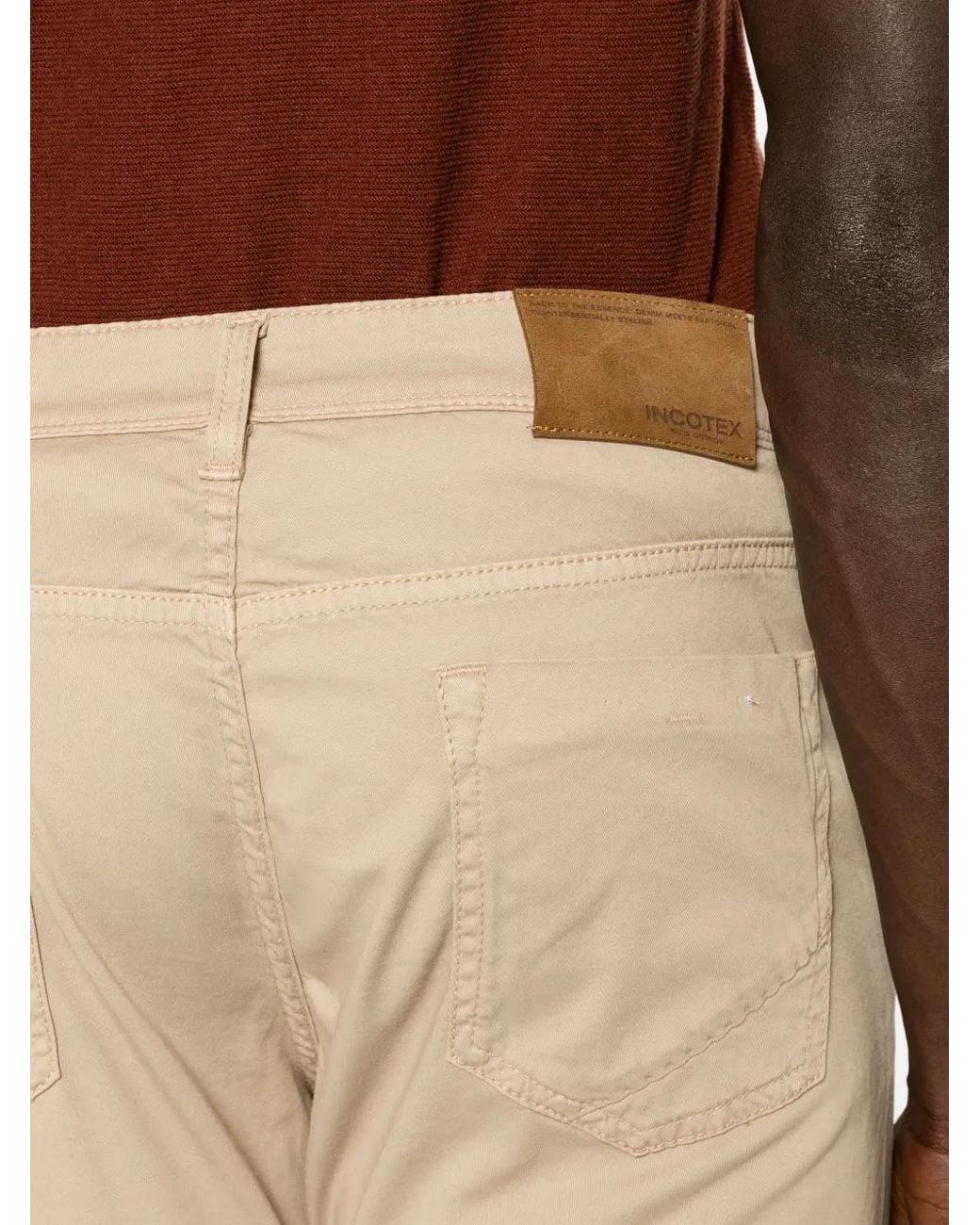 Incotex Natural Five-Pocket Slim-Fit Trousers for men