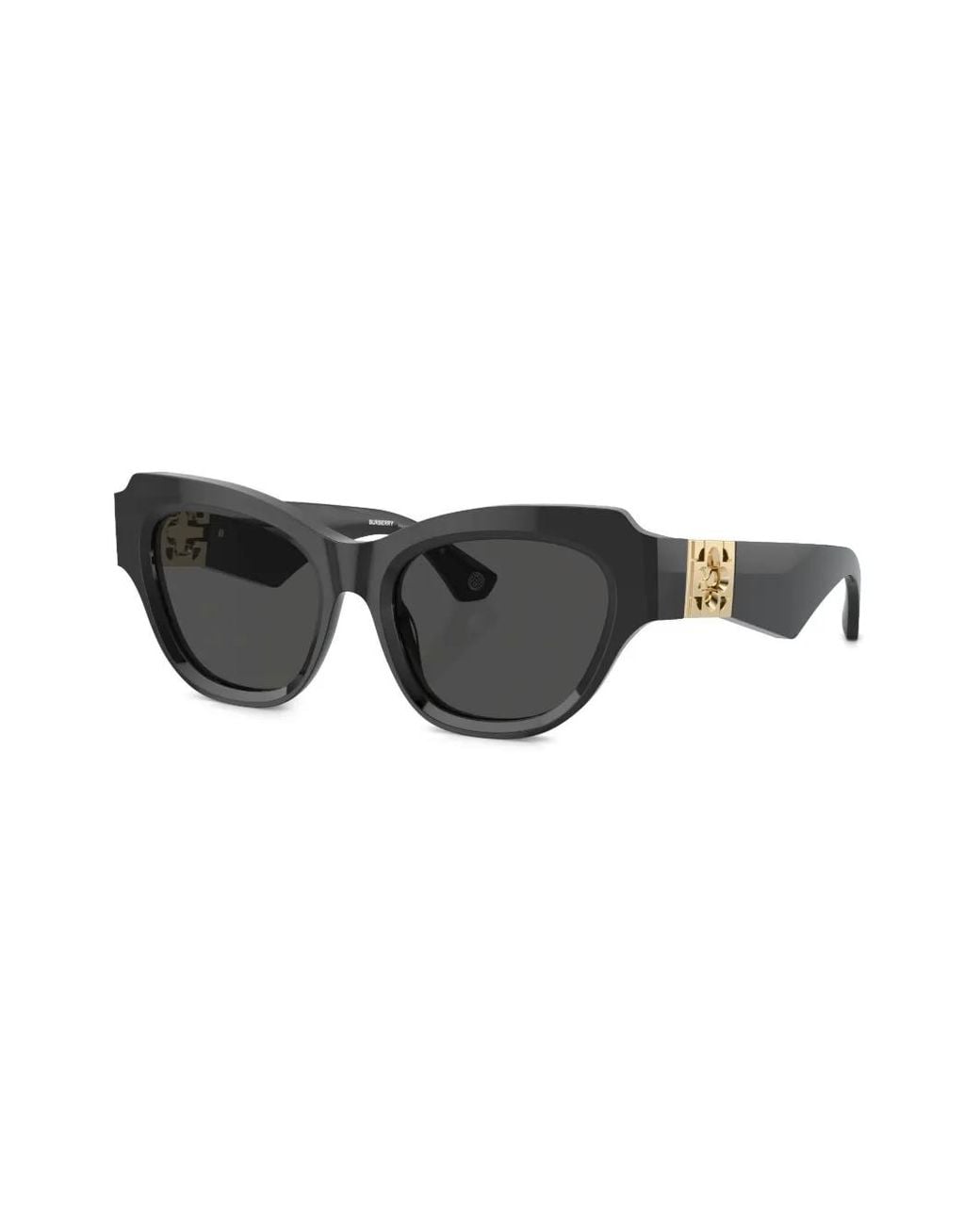 Burberry Black Rose Monogram Cat-Eye Sunglasses