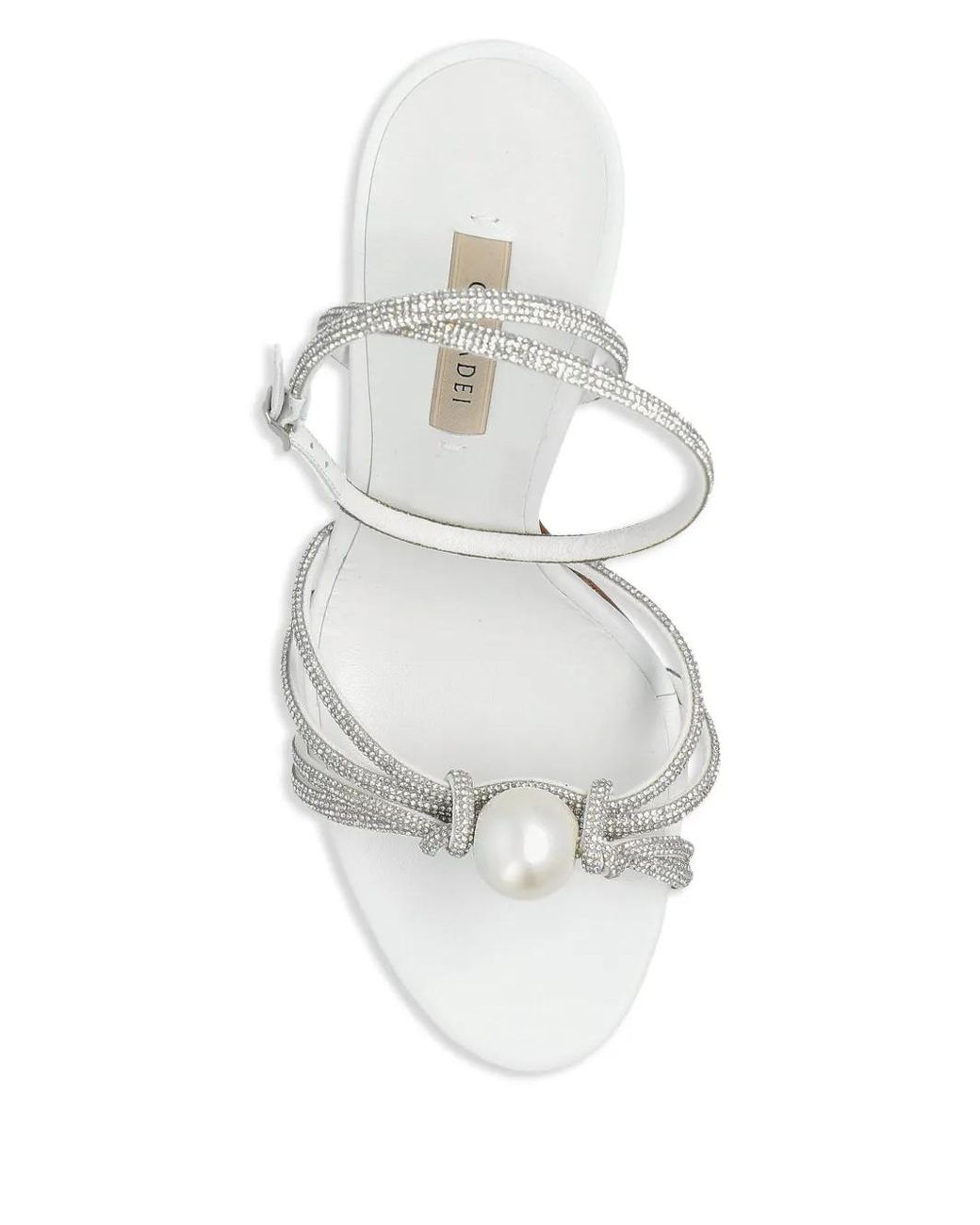Casadei White 100Mm Blade C+C Sandals