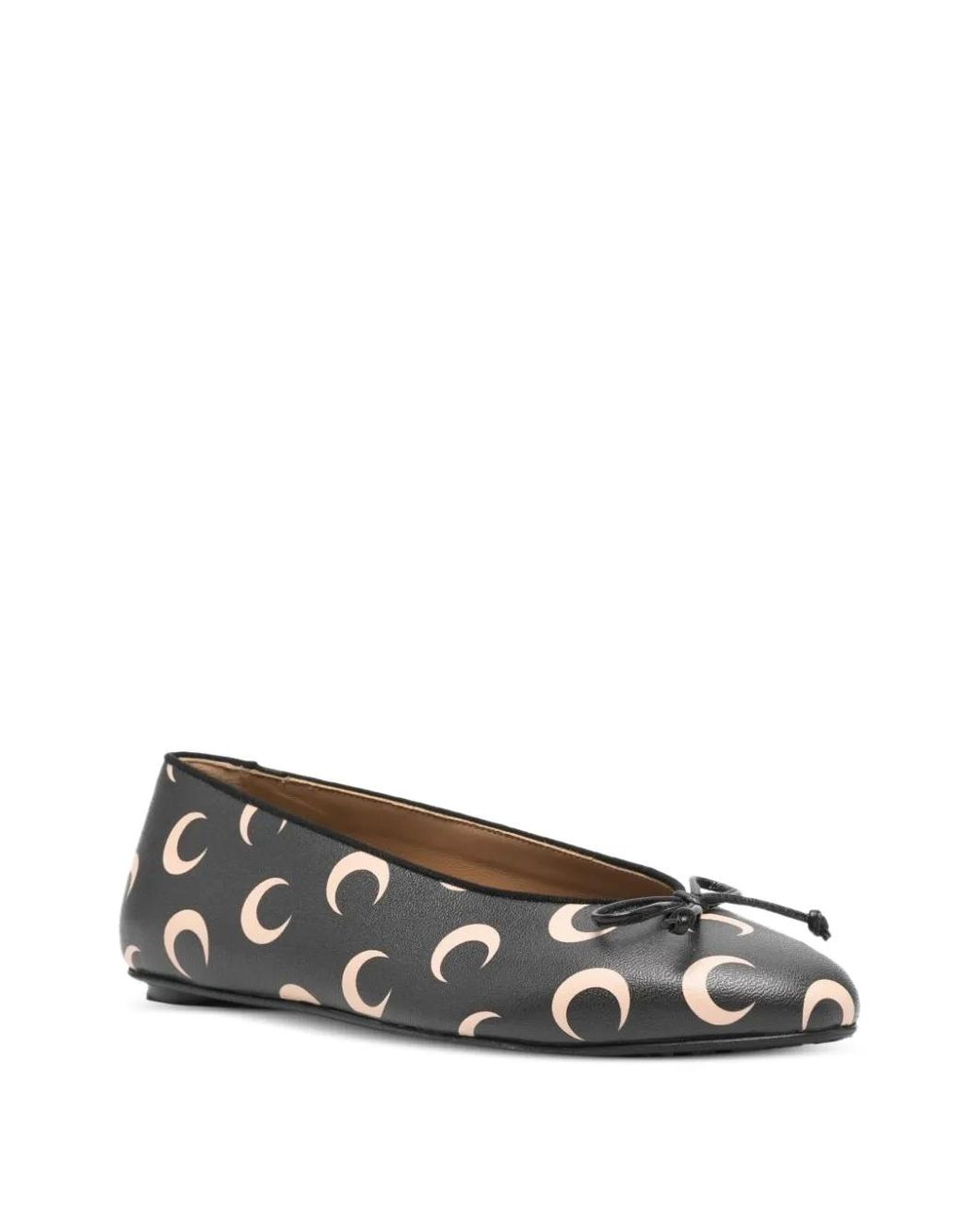 MARINE SERRE Gray Flat Shoes