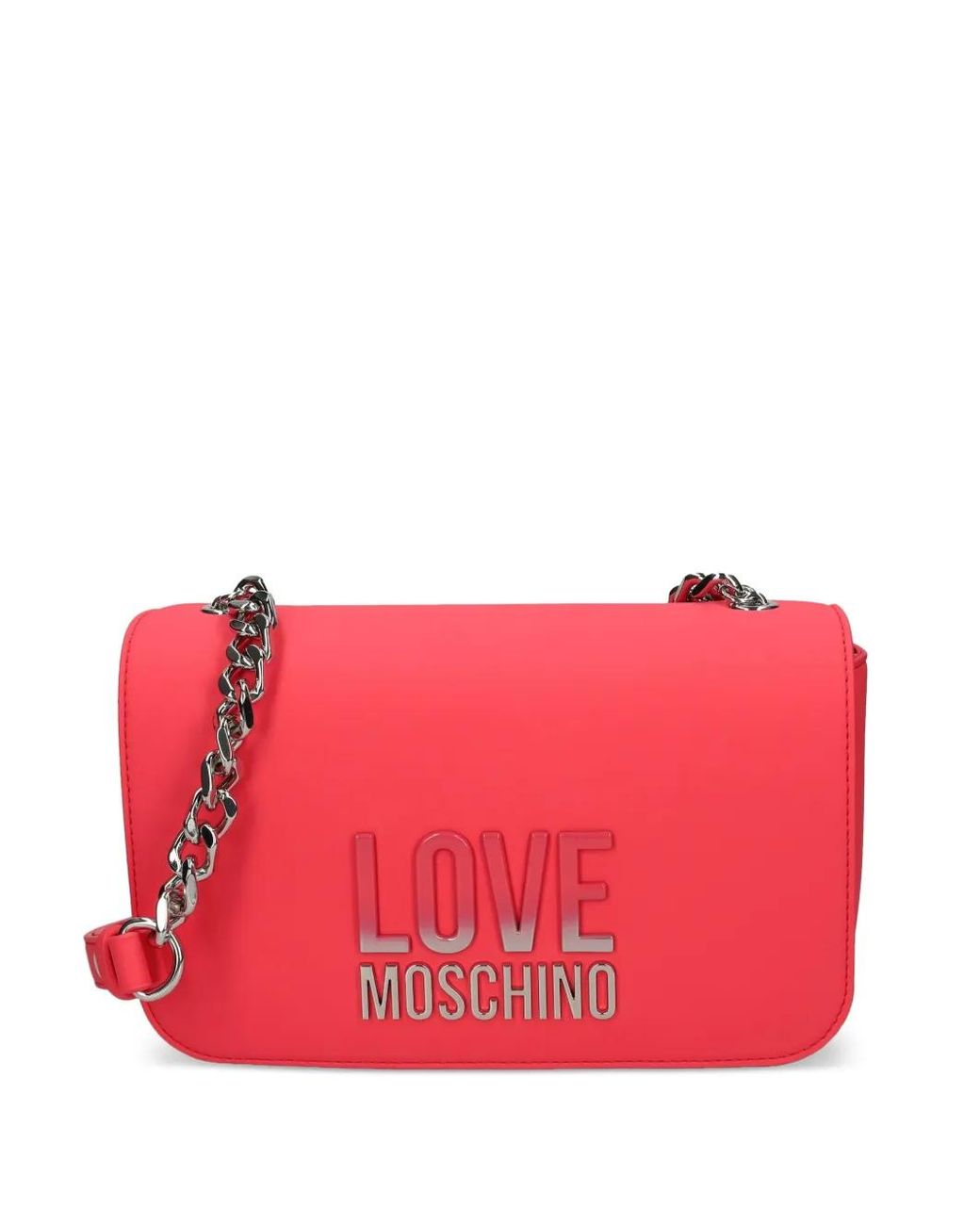 Love Moschino Red Logo-Lettering Crossbody Bag
