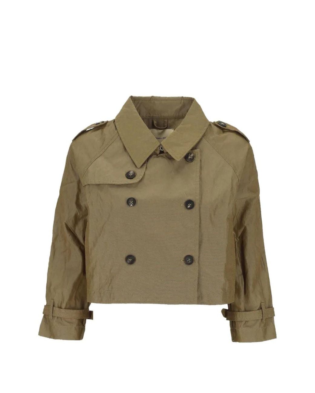 Paloma Wool Green Costelo Double-Breasted Cropped Jacket