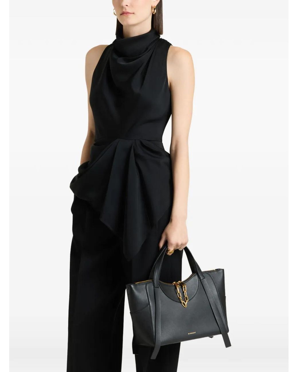 Givenchy Black Draped Top