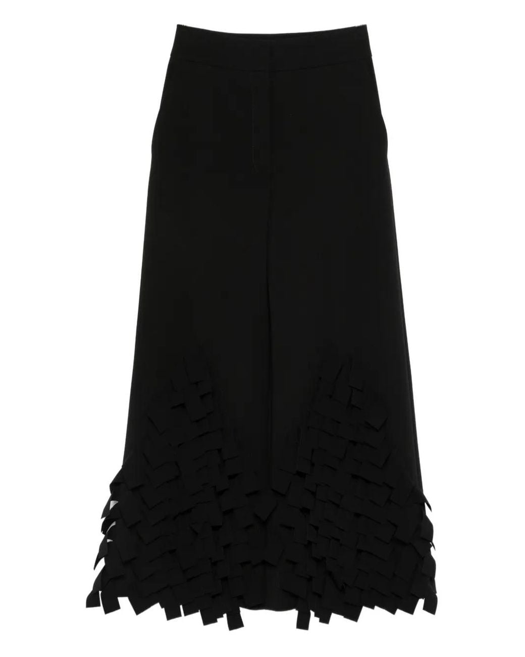 A.W.A.K.E. MODE Black Rectangle-Detail Trousers