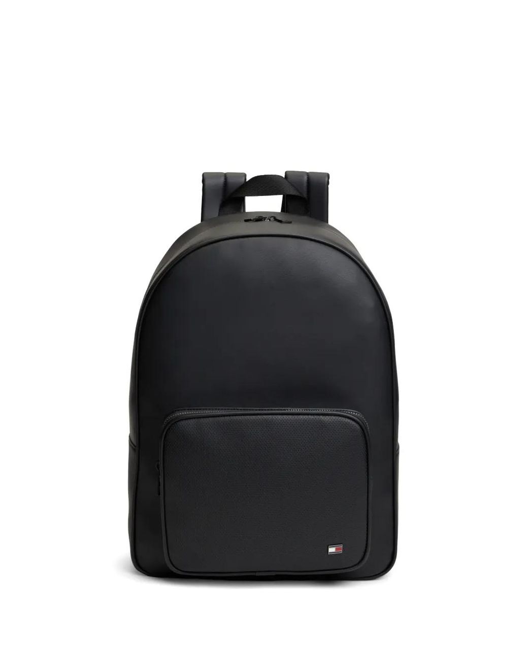 Tommy Hilfiger Black Perforated-Panel Backpack for men