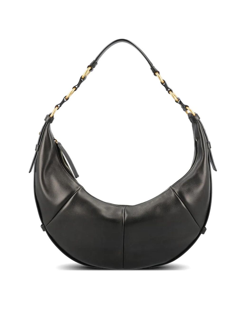 Saint Laurent Black Saharienne Leather Shoulder Bag