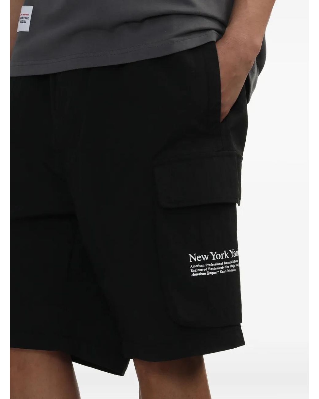 KTZ Black Cargo-Pocket Shorts for men