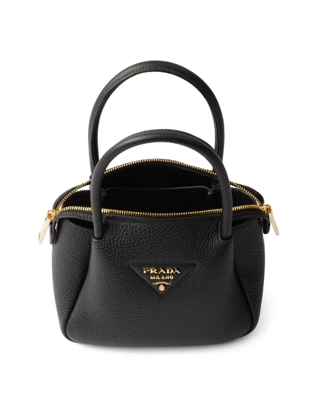 Prada Black Mini Leather Tote Bag