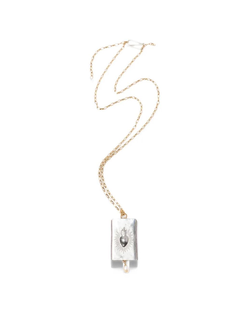 Beatriz Palacios White Matchbox Necklace