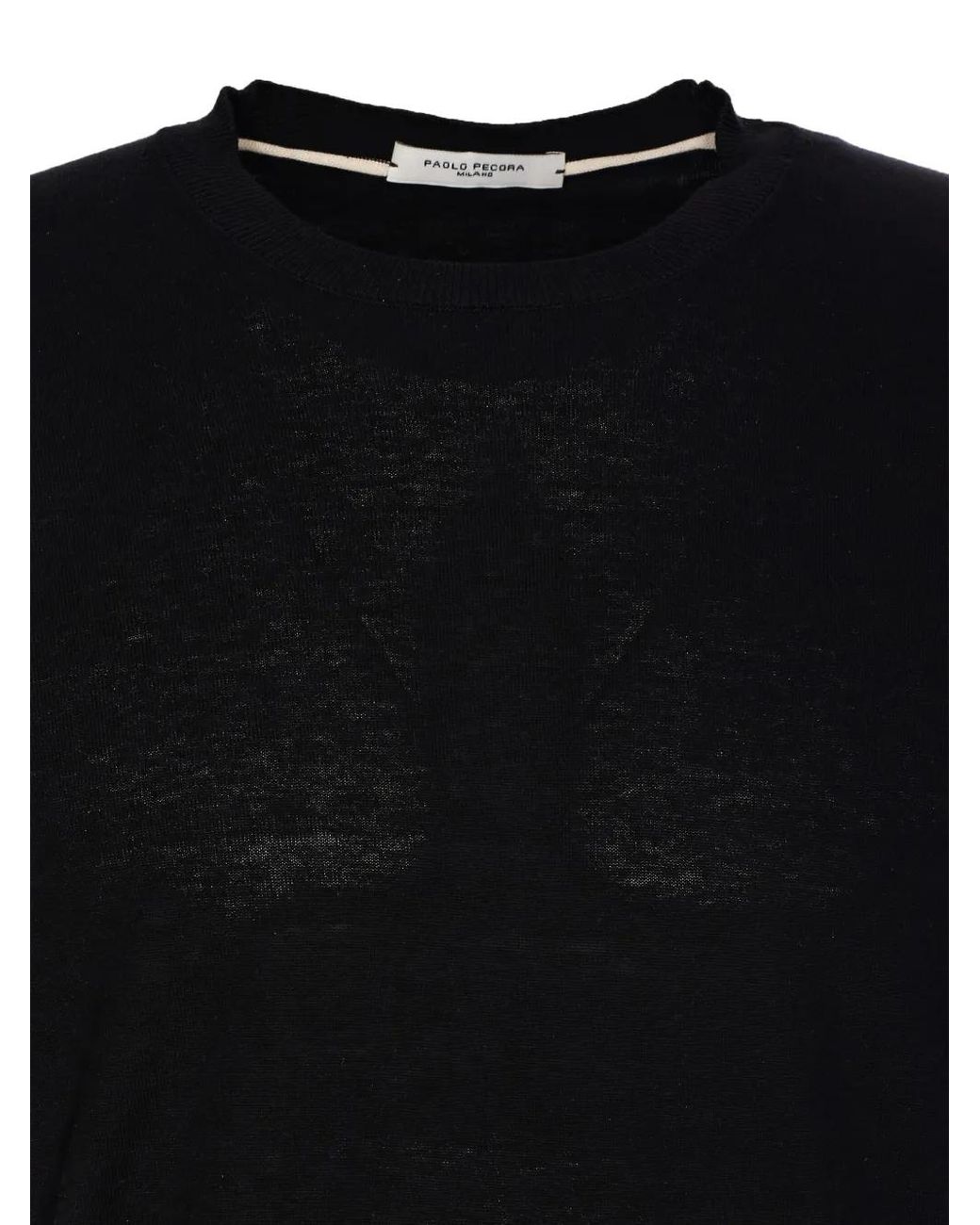 Paolo Pecora Black Silk-Blend T-Shirt for men