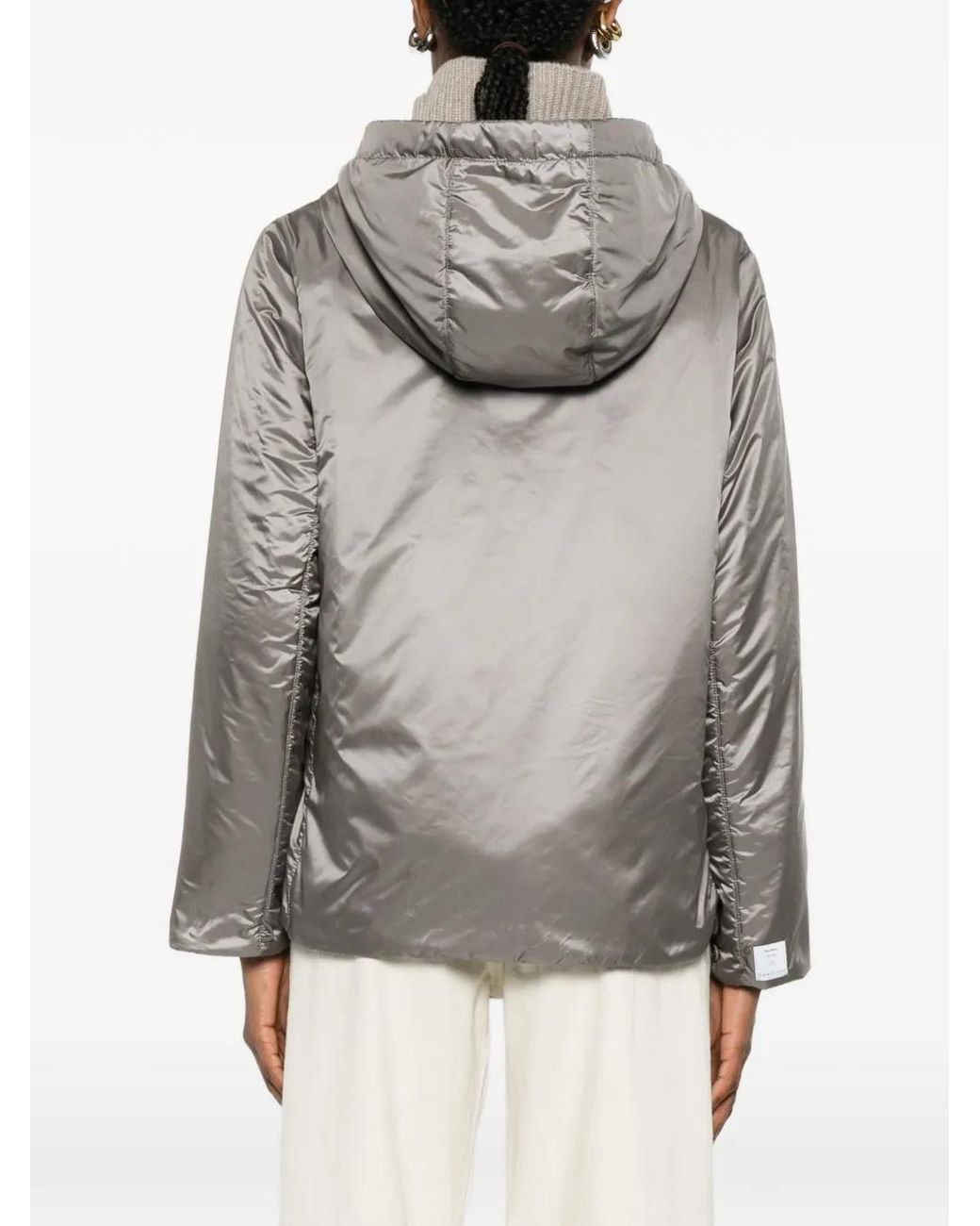 Max Mara Gray Padded Blouson Jacket
