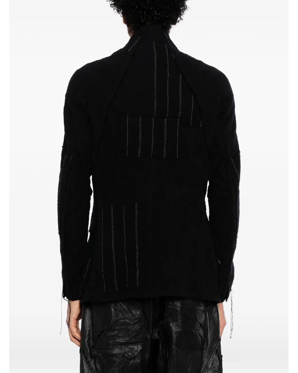 D HYGEN Black Striped Blazer for men