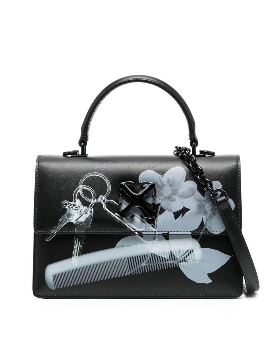 Off-White c/o Virgil Abloh Jitney X-Ray Print Leather Bag in