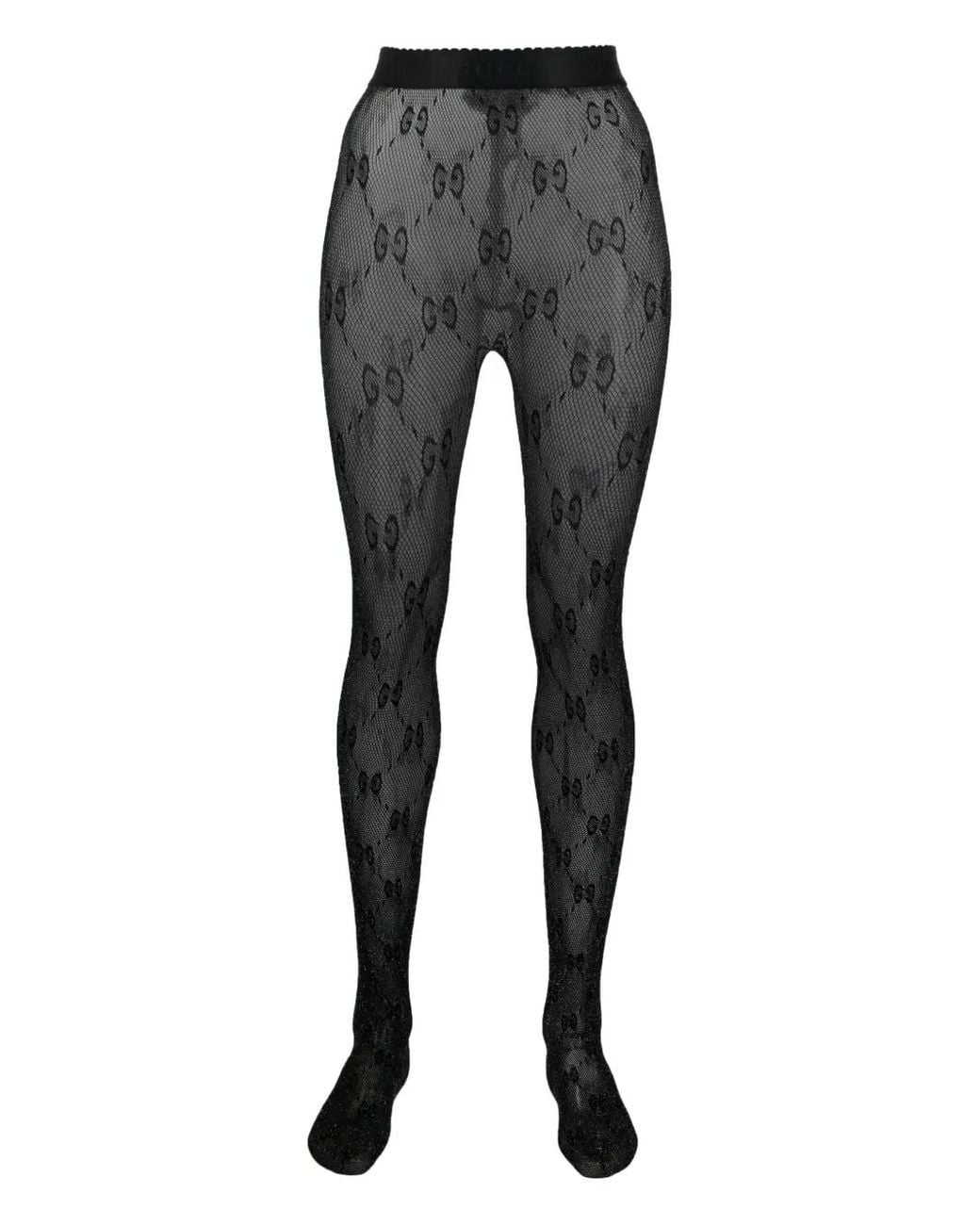 Gucci Gray Gg Knit Tights