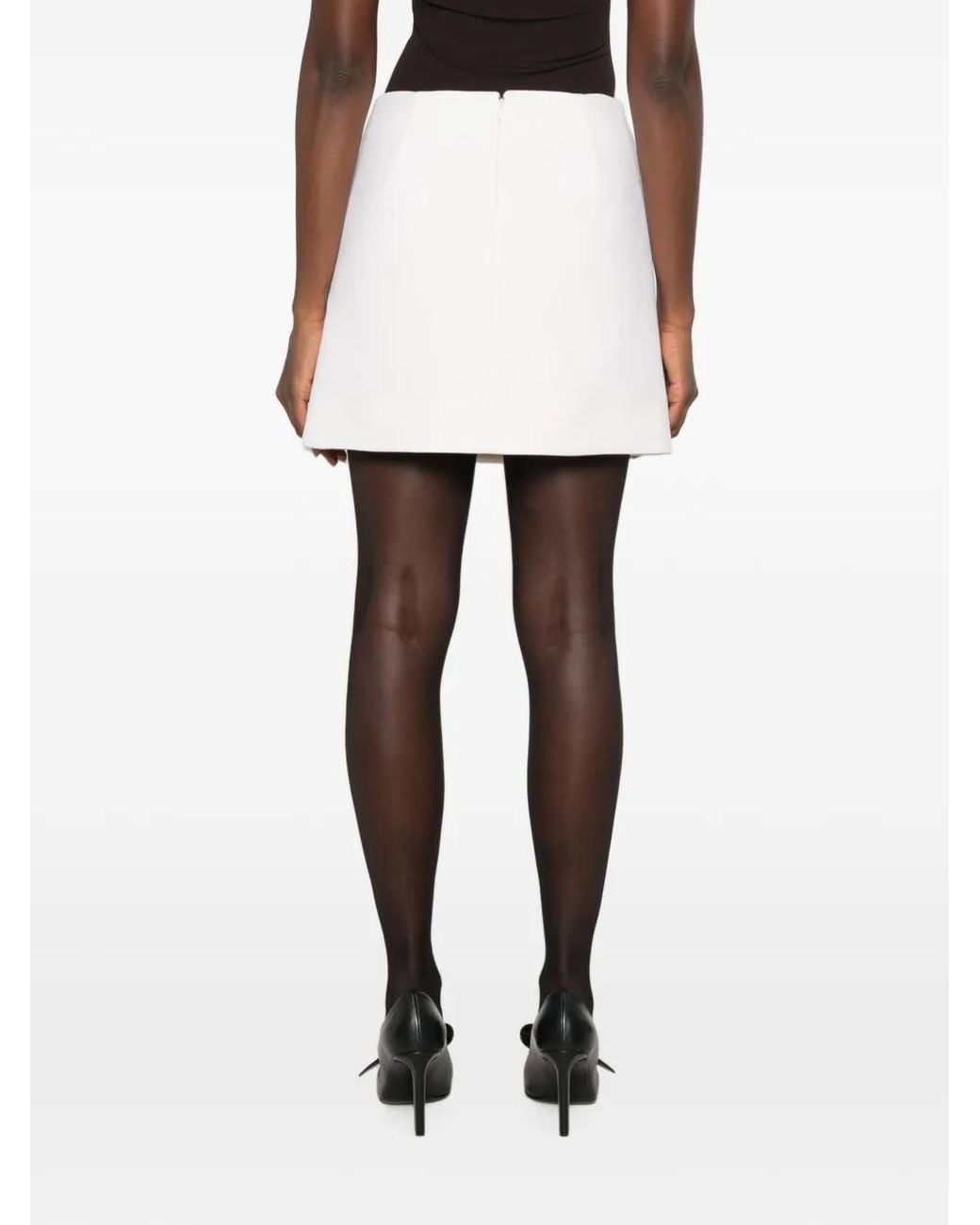 Gucci White Wool Skirt