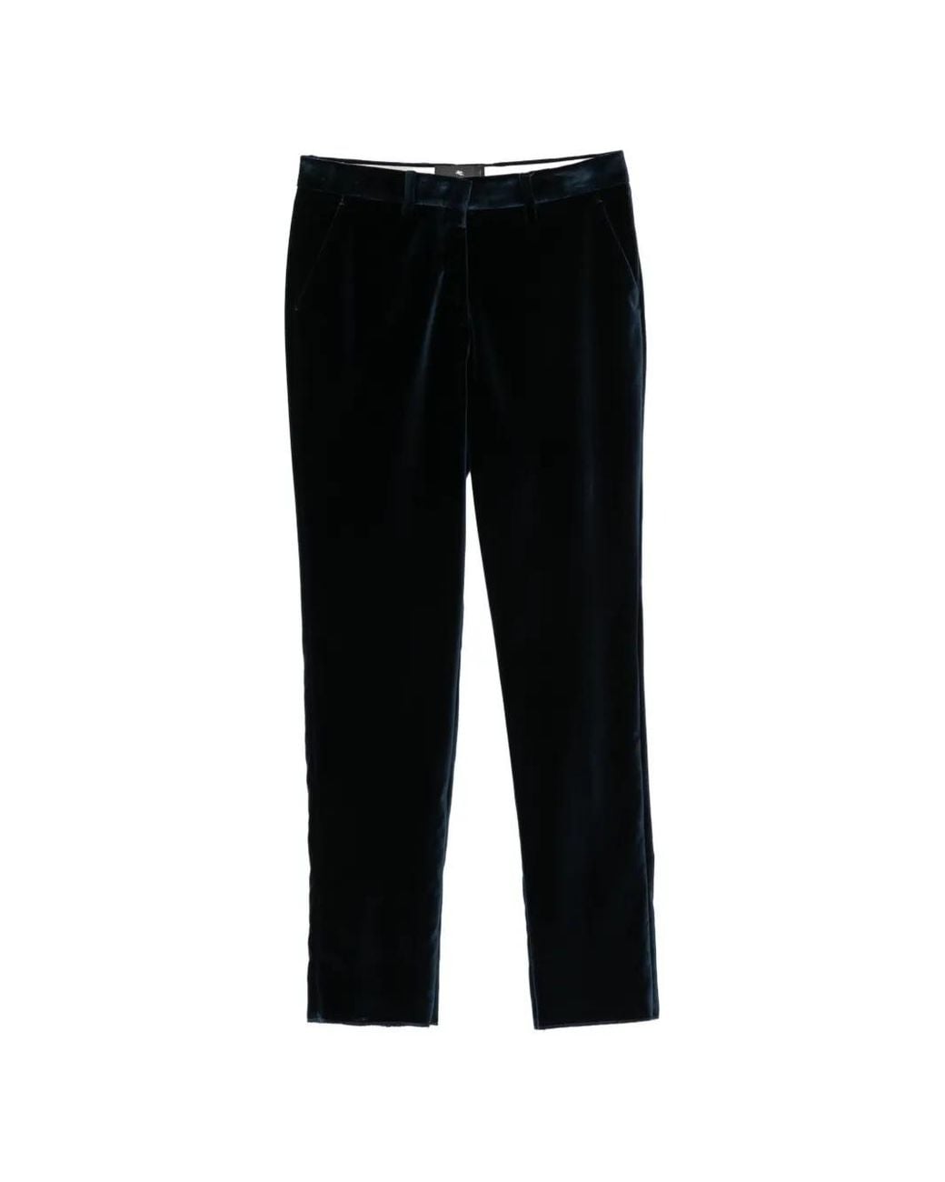 Etro Black Velvet Tailored Trousers