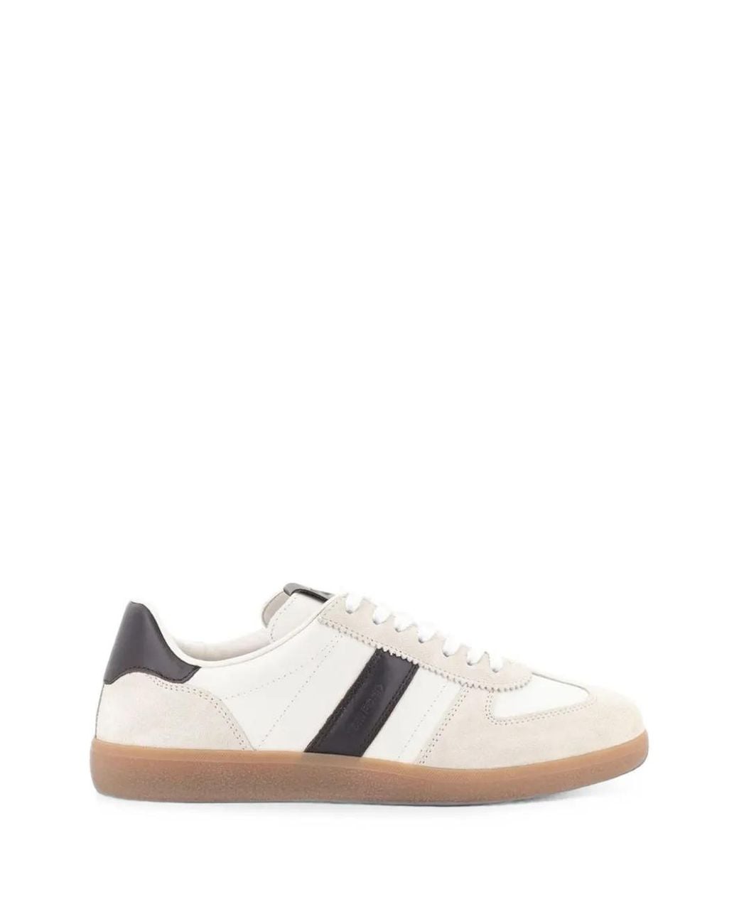 Tom Ford White Panelled Leather Sneakers for men