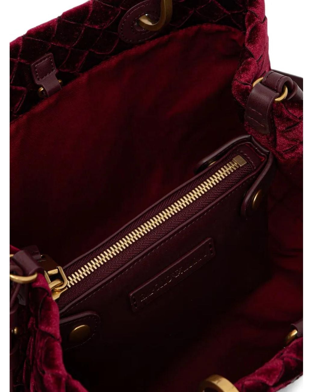 Emporio Armani Red Woven-Effect Tote Bag