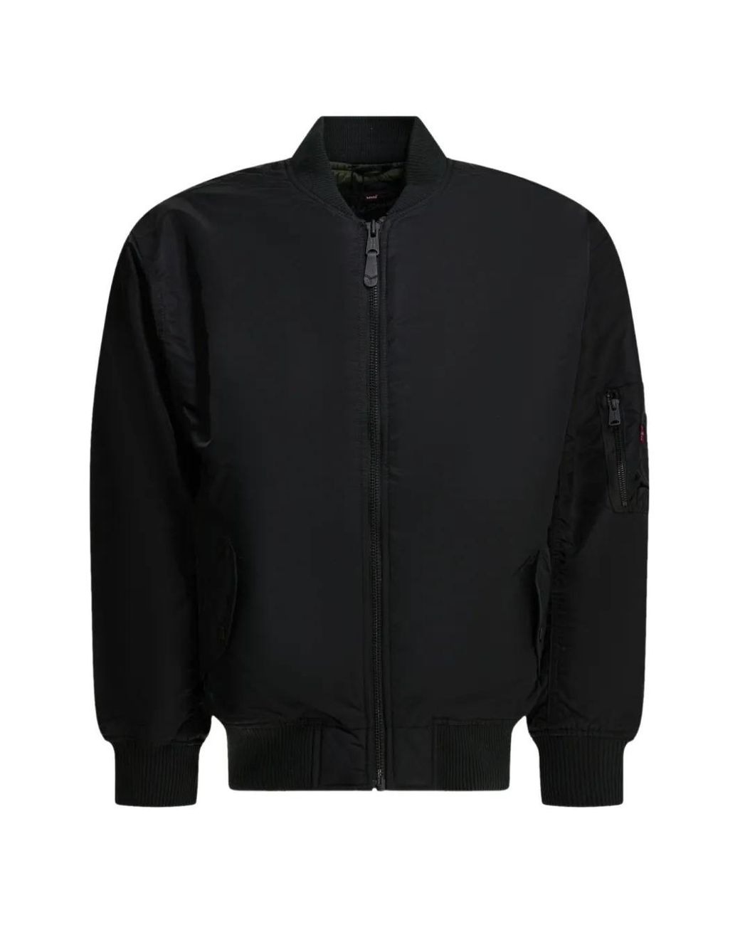 Levi's Black Ma-1 Zip-Up Bomber Jacket for men