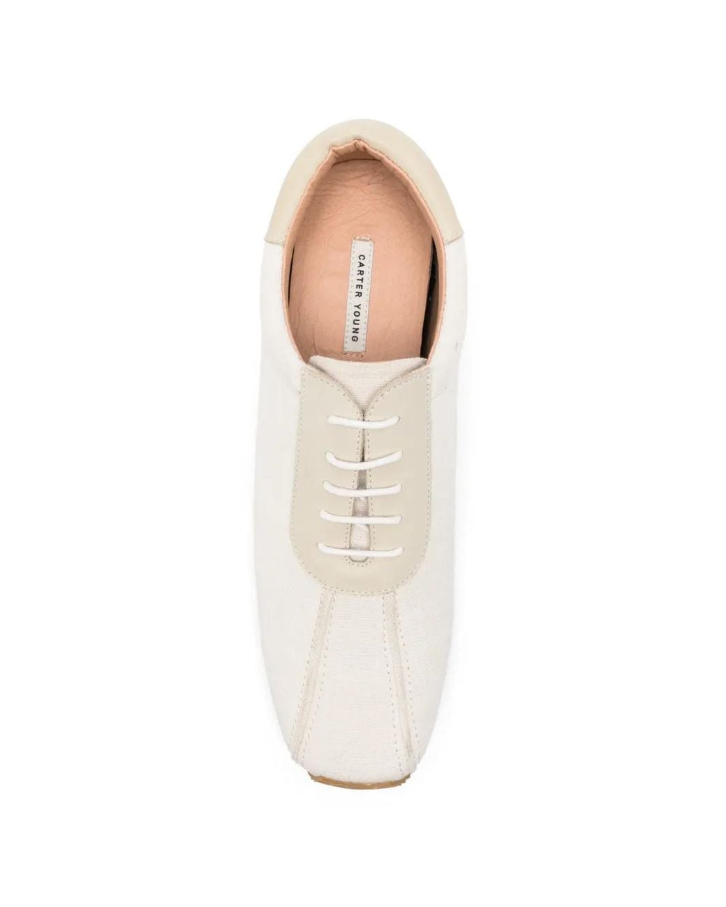 Carter Young White Corr Canvas Low Profile Sneakers for men