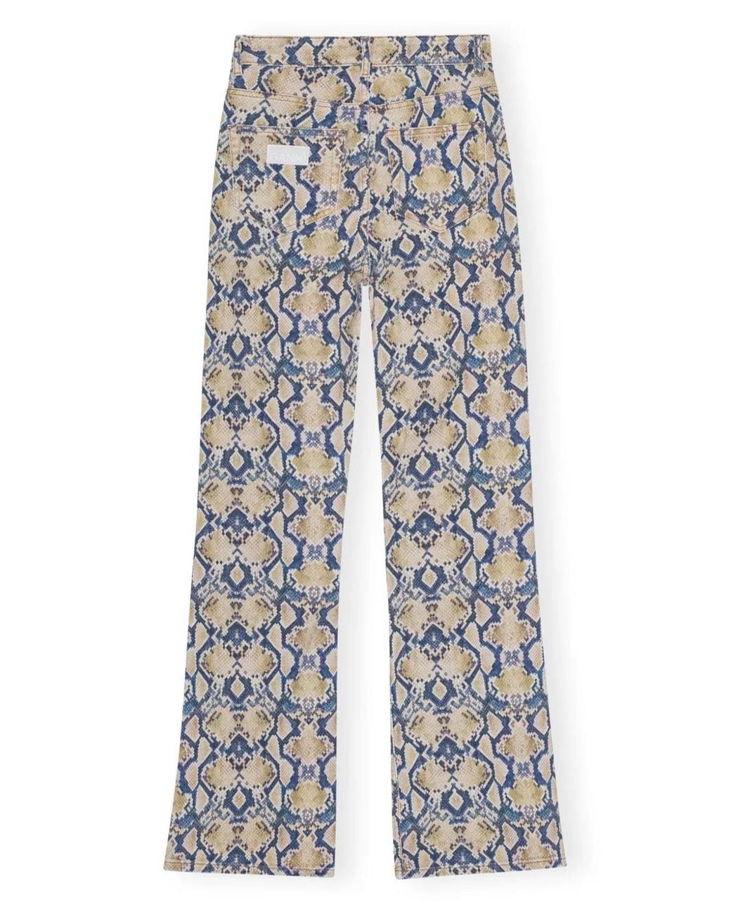 Ganni Multicolor Snake Printed Iry Jeans
