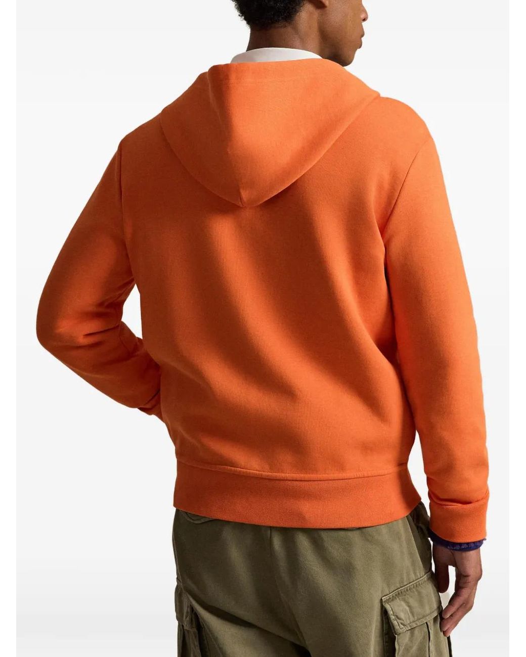 Polo Ralph Lauren Orange Hoodie À Logo Brodé for men