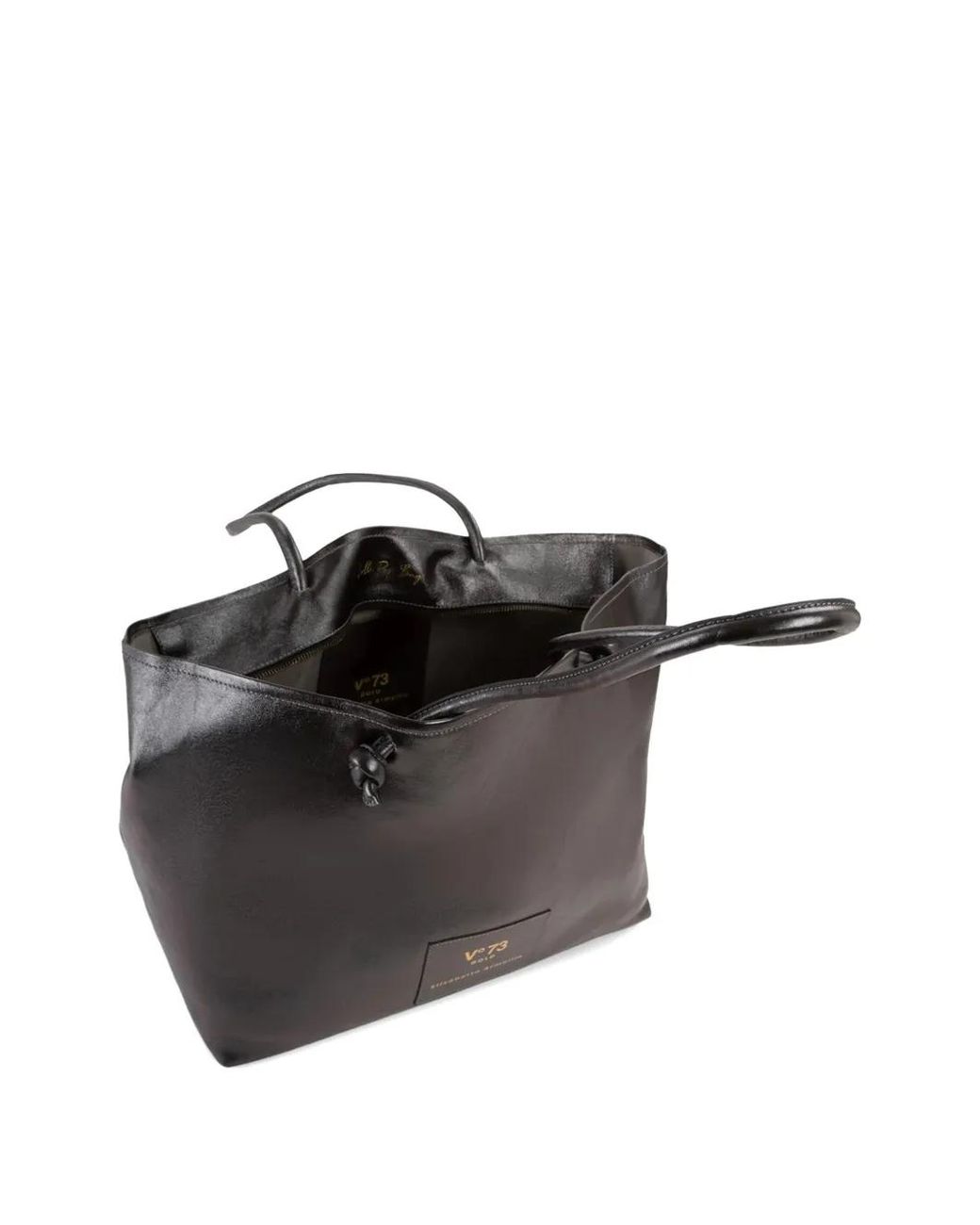 Sac À Main À Patch Logo V73 en coloris Black