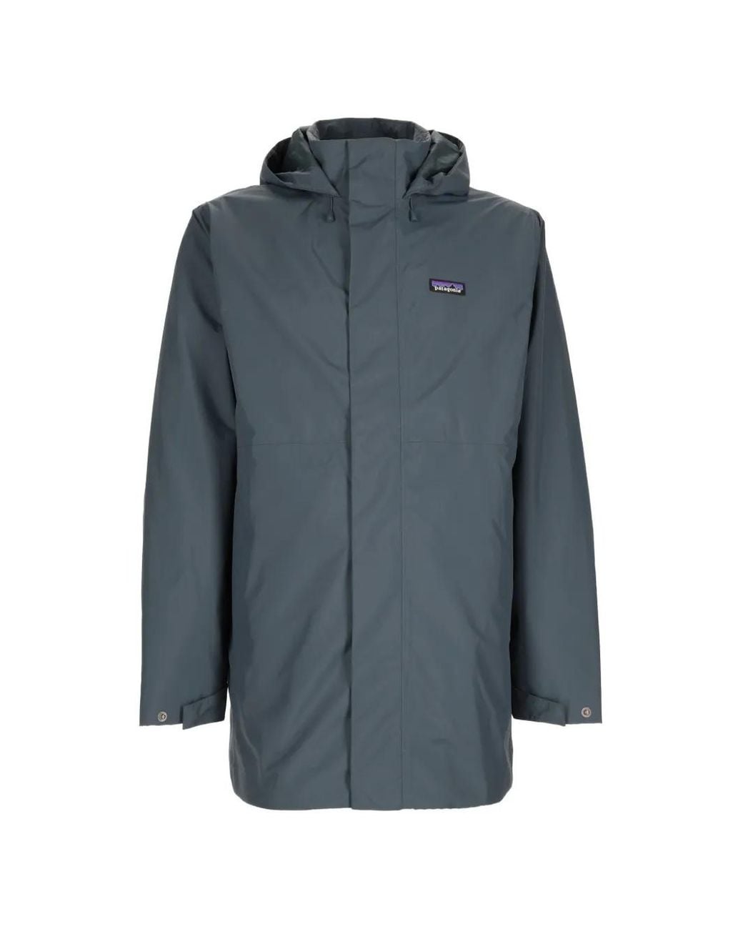 Patagonia Blue Heyes Hooded Logo-Patch Coat for men