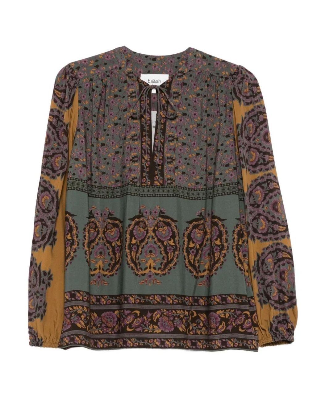 Ba&sh Brown Bluse Mit Blumen-Print