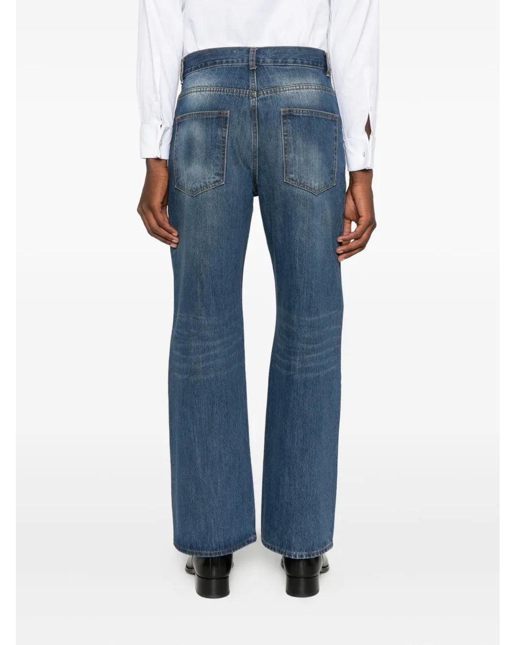 TONYWACK Blue Loose-Fit Jeans for men