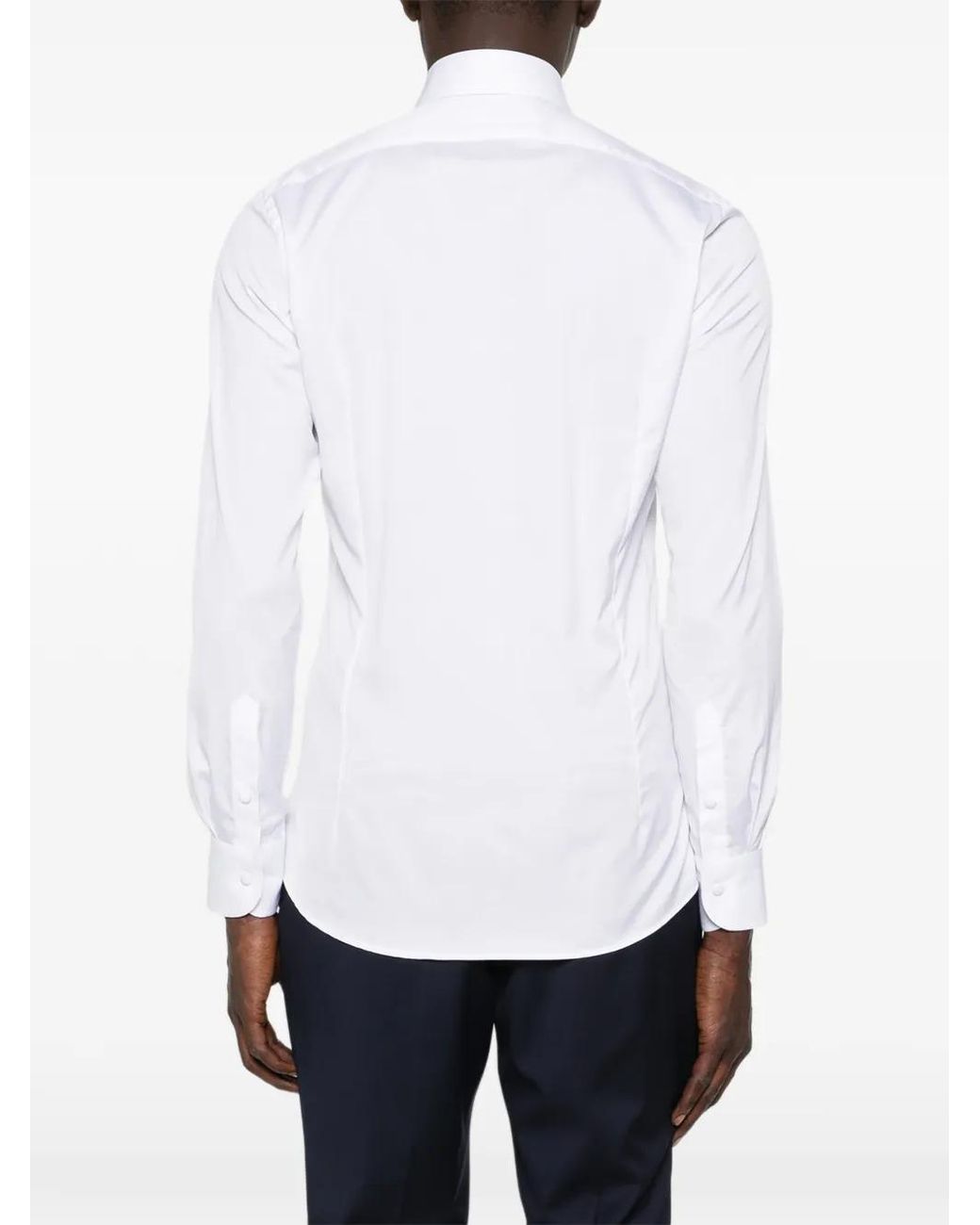 Tagliatore White Chemise À Plastron Plissé for men