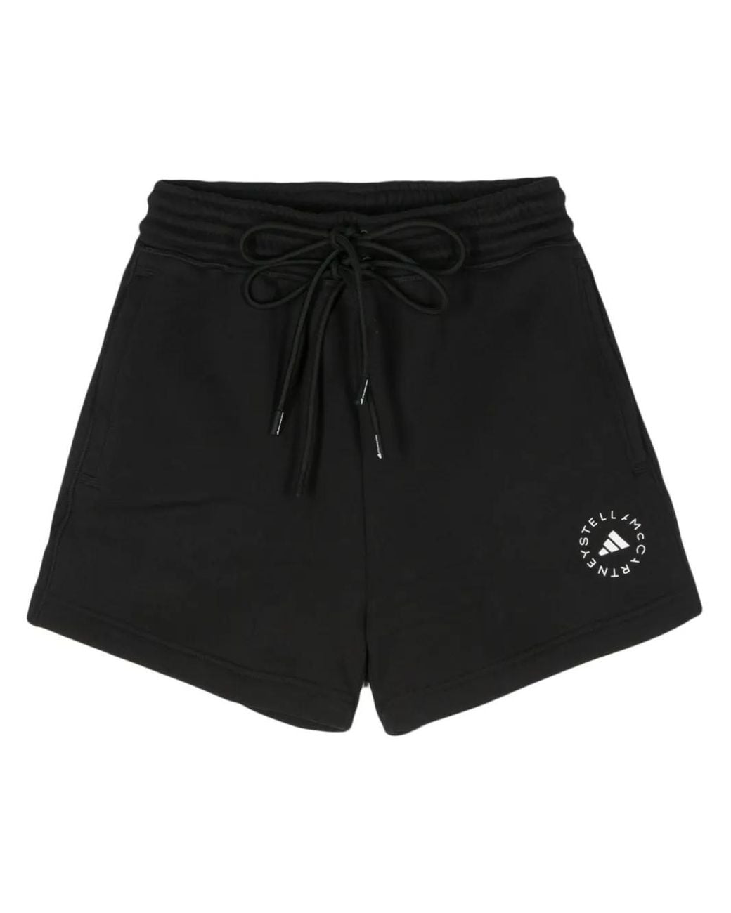 Adidas By Stella McCartney Black Logo Organic Cotton Shorts